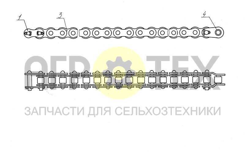 Цепь (ЖКС 00.090) (№3 на схеме)